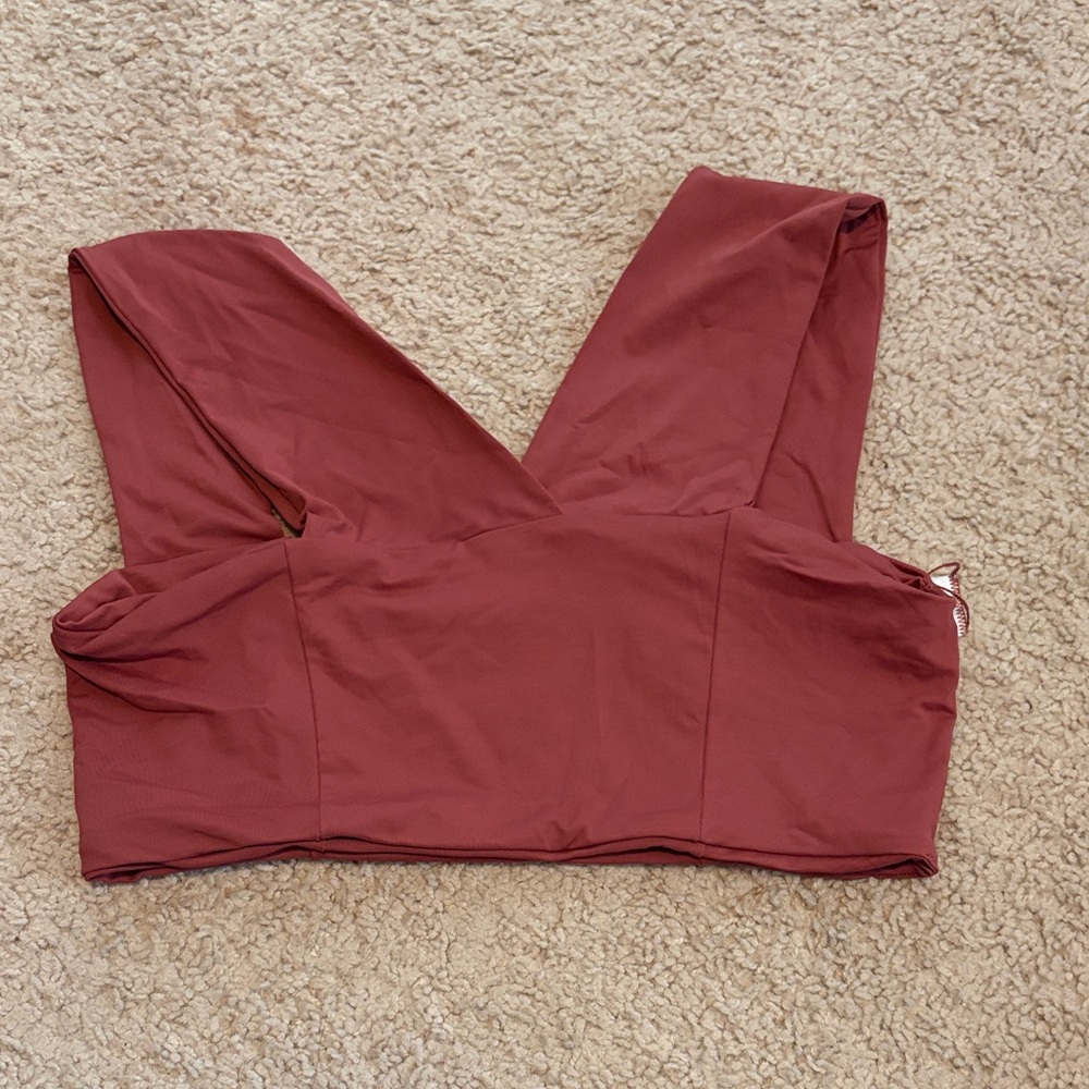 l*space Brick Red V-Neck Bikini Top - Picture 2 of 2
